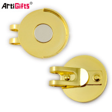 Cheap gold metal magnet golf hat clips with ball marker